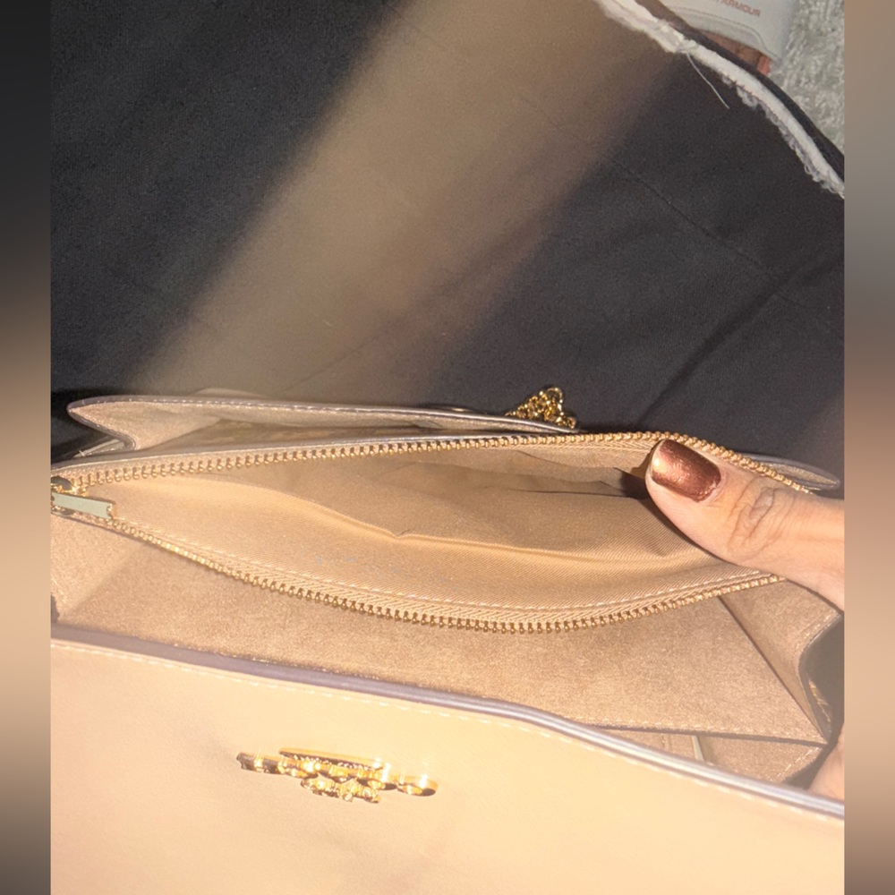 Coach cross body women bag beige